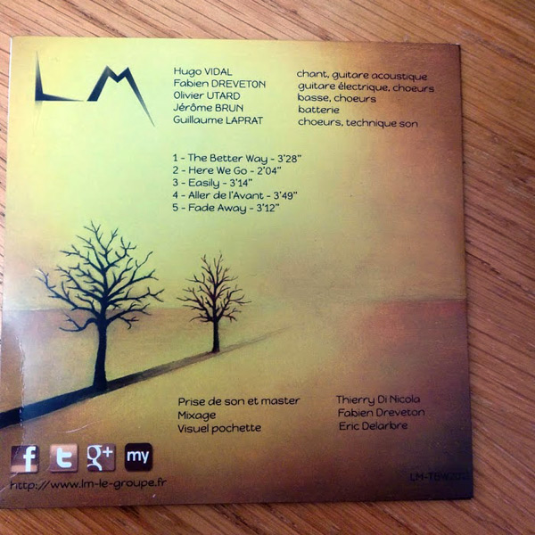 Ré-édition du CD du groupe LM : The Better Way verso