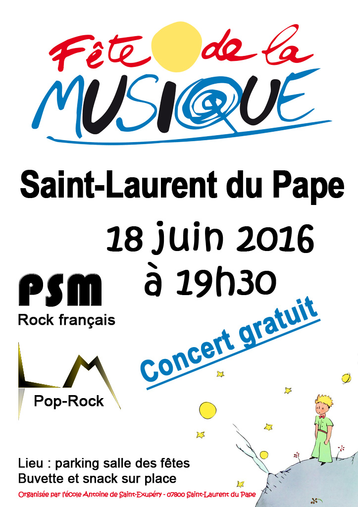 LM - Concert rock Saint Laurent du Pape 07 Ardèche - Fête de la musique 2016 - 18 juin 2016